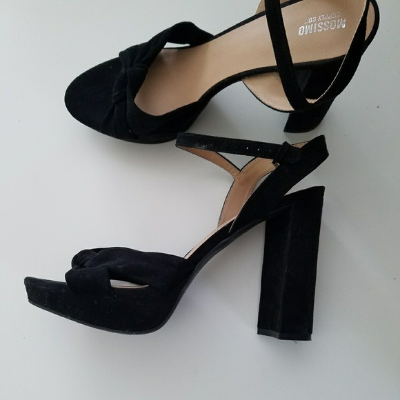 Black Strappy Platform Heels - Picture 3 of 7